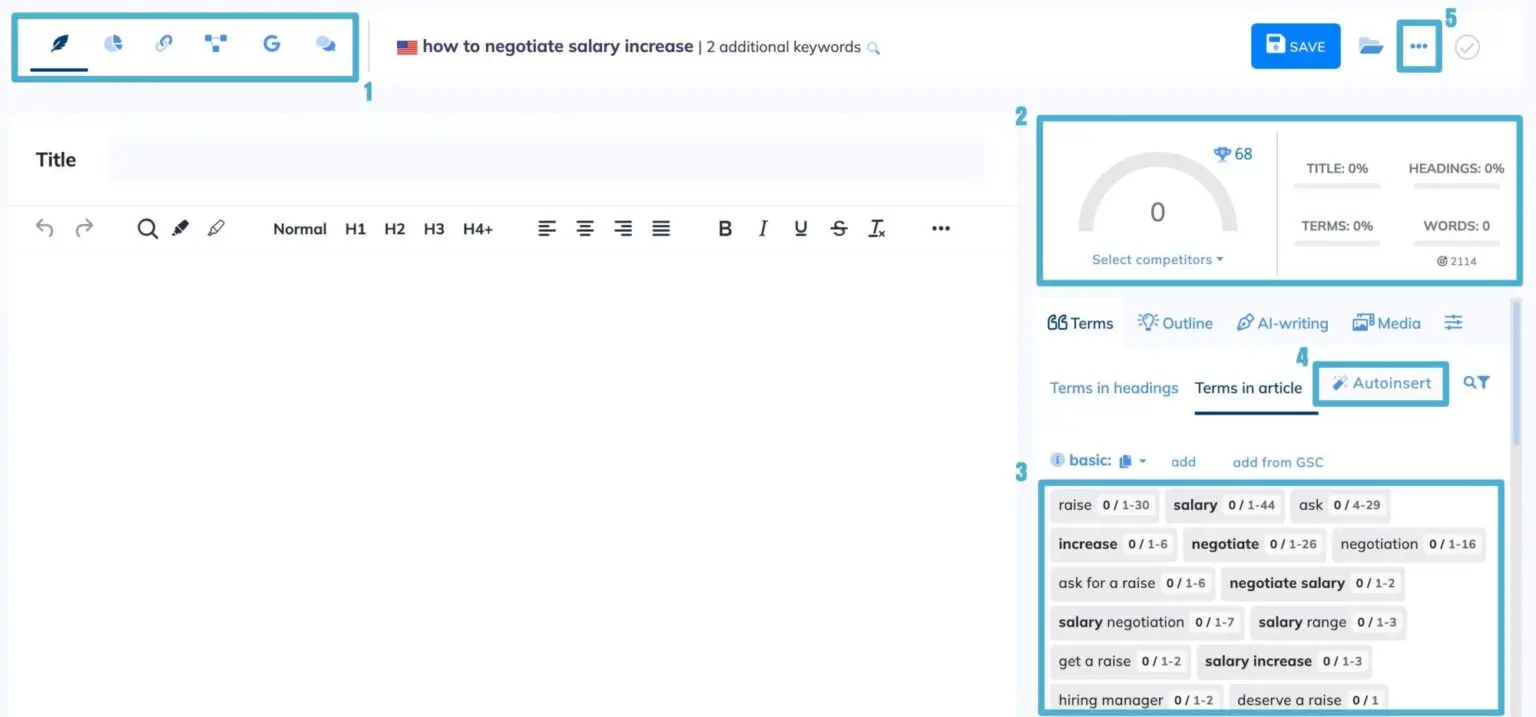NeuronWrite - Công cụ hỗ trợ bạn viết nội dung tối ưu cho SEO 9 neuronwriter content editor key features